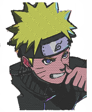 Anime Embroidery Pattern Naruto Face Lineart - A.G.E Store