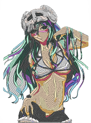 Esdeath Embroidery Design File, Akame ga Kill Anime Embroide