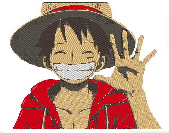 Anime Embroidery One Piece Luffy Wave - A.G.E Store embroider patterns