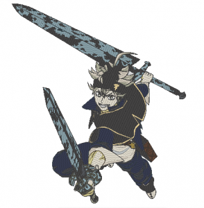 Anime Embroidery Black Clover Asta - A.G.E Store | embroidery patterns