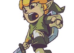 Embroidery Zelda Link Jump Chibi
