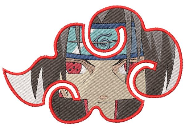Anime Embroidery Itachi Cloud Eyes