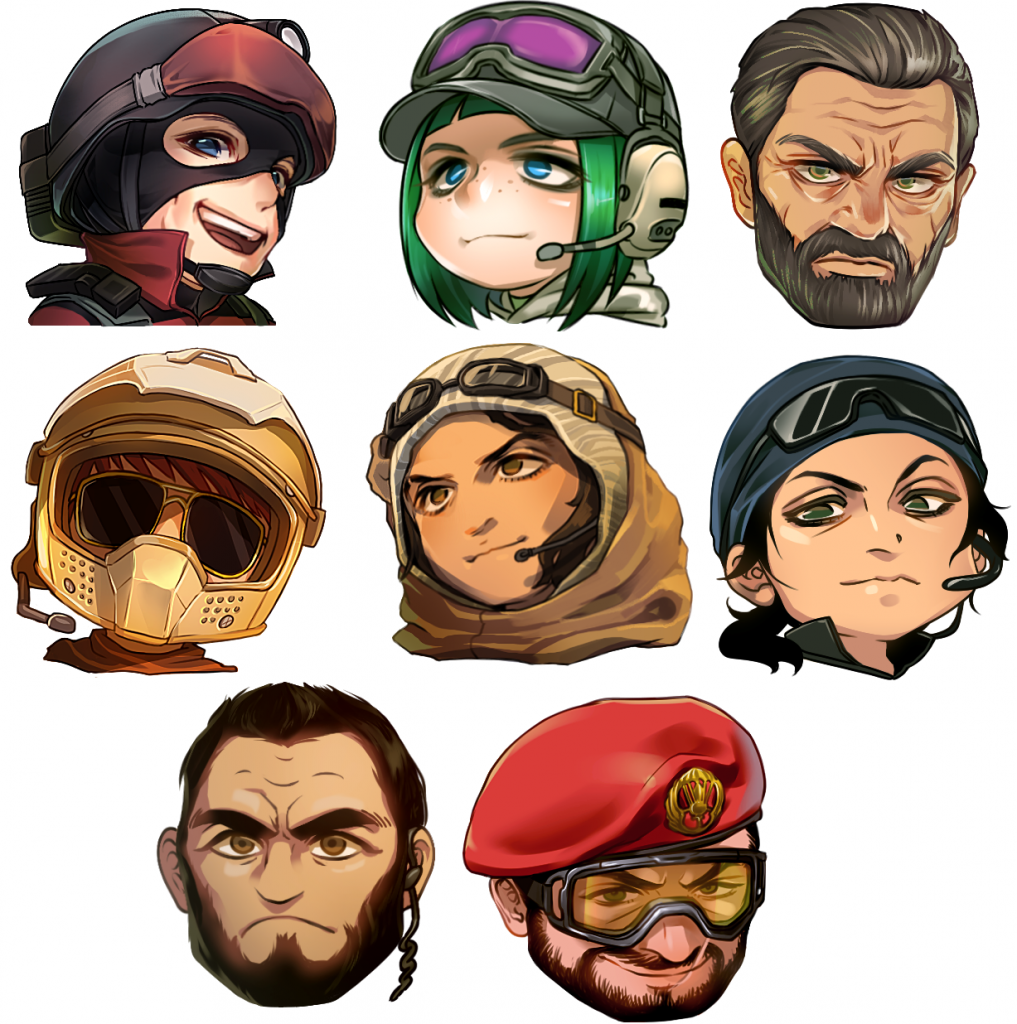 Embroidery Rainbow Six Chibi Group - A.G.E Store | embroidery patterns