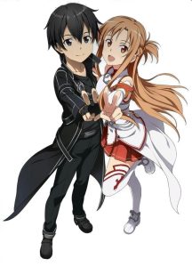 Anime Embroidery SAO Kirito Asuna Peace - A.G.E Store anime patterns