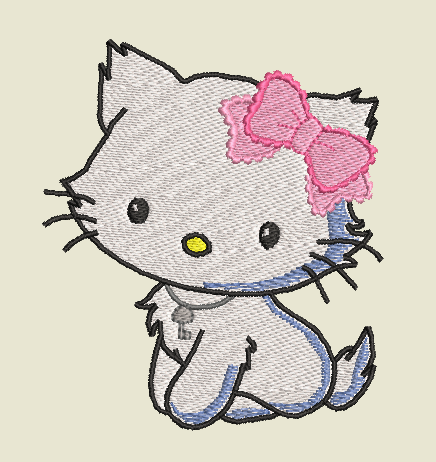 Embroidery Cute Kitty Cat  Store anime game embroidery patterns