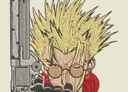 Anime Embroidery Vash Posed