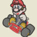 Embroidery Pattern Mario Cart