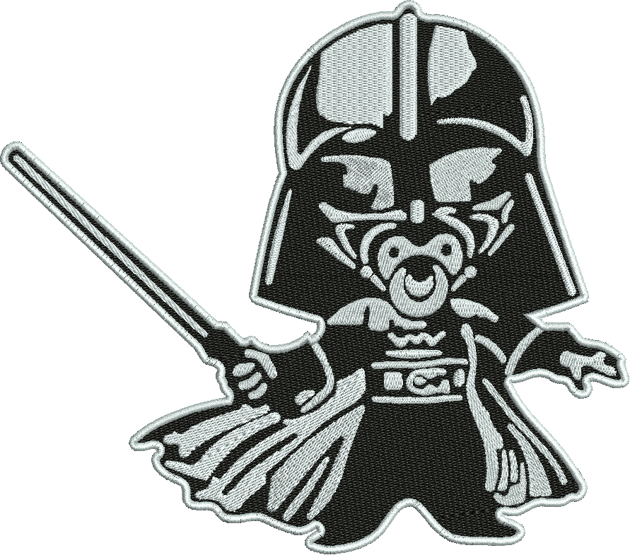 Charles Keasing Per gloeilamp Embroidery Pattern Darth Vader Baby Chibi - A.G.E Store embroidery
