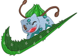 Embroidery Pattern Pokemon Bulbasaur Swoosh