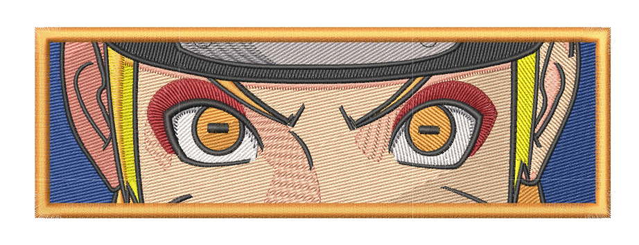 Rinnegan eye patch Handmade Naruto gift Anime embroidery