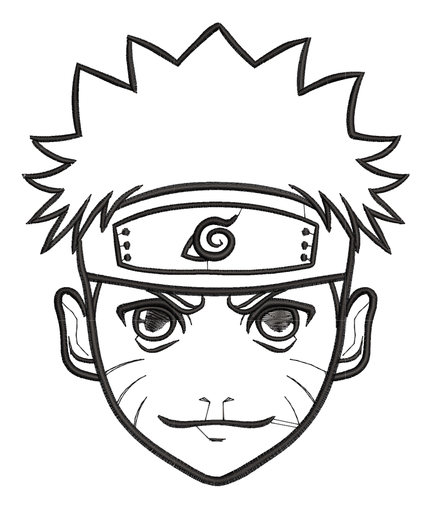 Naruto Anime Embroidery Designs, Anime Face, Monogram Embroidery Designs •  Stained Glass Patterns & Suncatchers