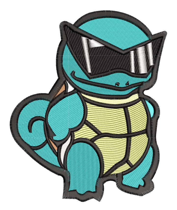 Embroidery Pattern Pokemon Squirtle Cool