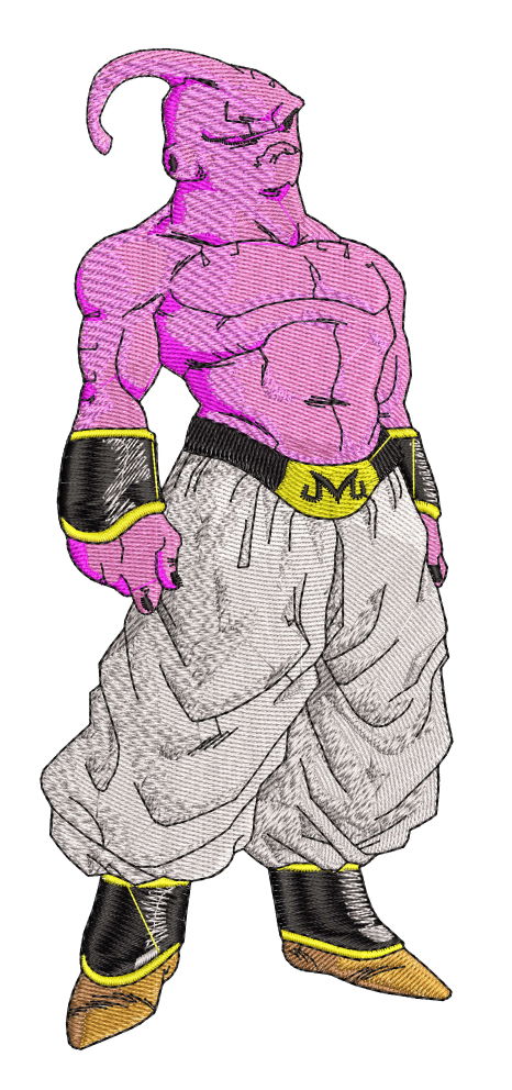 Anime Embroidery Pattern Majin Kid Buu Posed - A.G.E Store