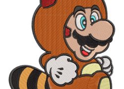 Embroidery Pattern Mario Racoon