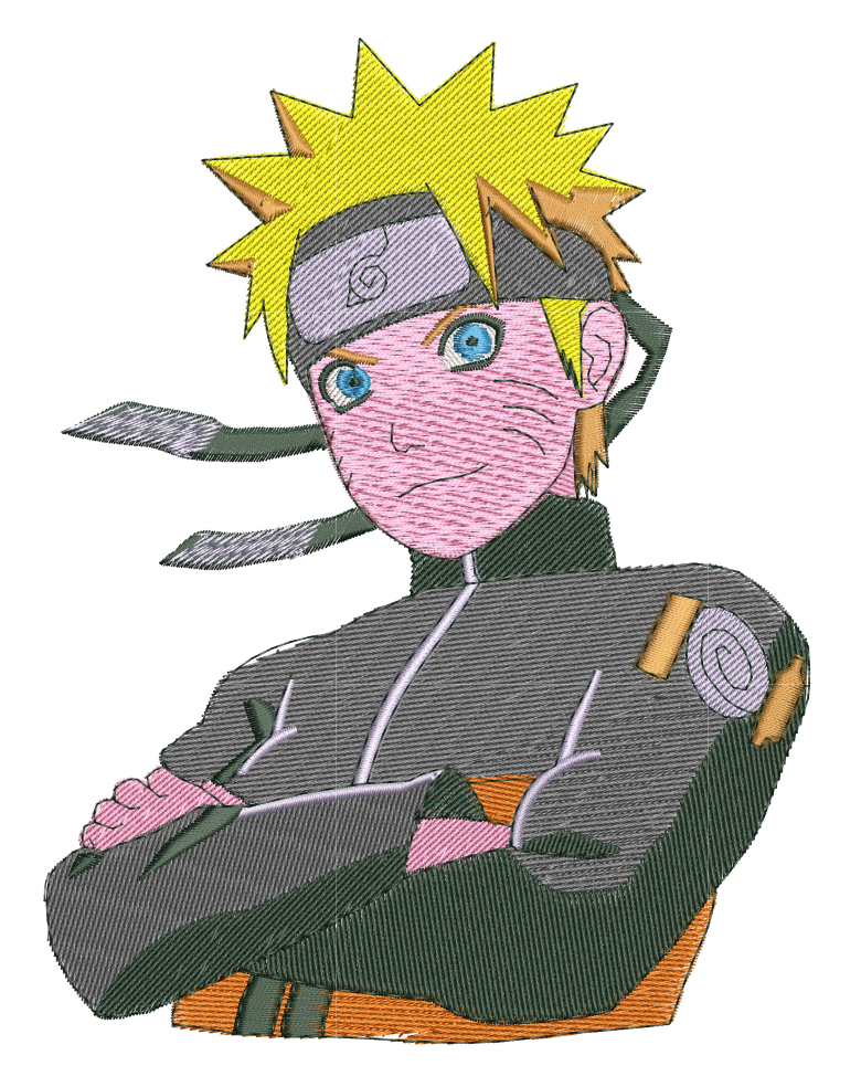 Anime Embroidery Pattern Naruto Face Lineart - A.G.E Store