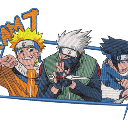 Anime Embroidery Pattern Naruto Team 7