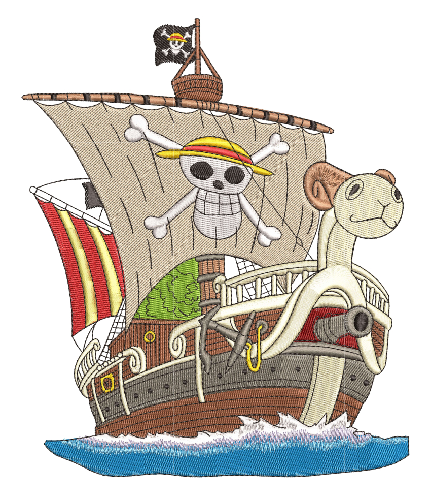 Anime Embroidery Pattern One Piece Merry Ship - A.G.E Store