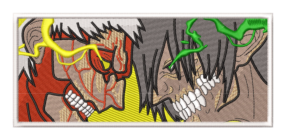 Anime Embroidery AOT Titan Face Off - A.G.E Store | patterns