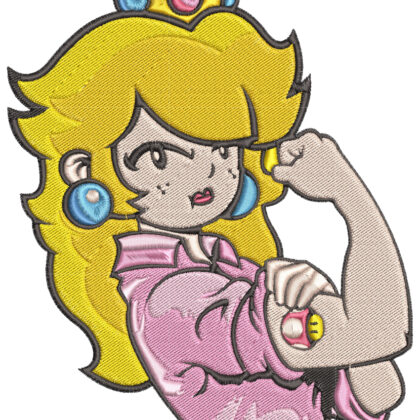 Anime Embroidery Pattern Peach Power