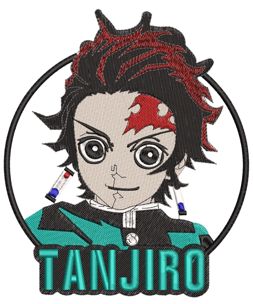 Anime Embroidery Demon Slayer Tanjiro Kamado - A.G.E Store