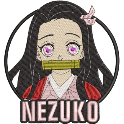 Anime Embroidery Pattern Nezuko Round