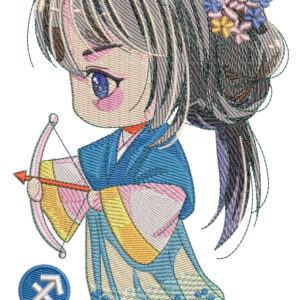 Anime Embroidery Naruto Hinata Chibi Kiss - A.G.E Store