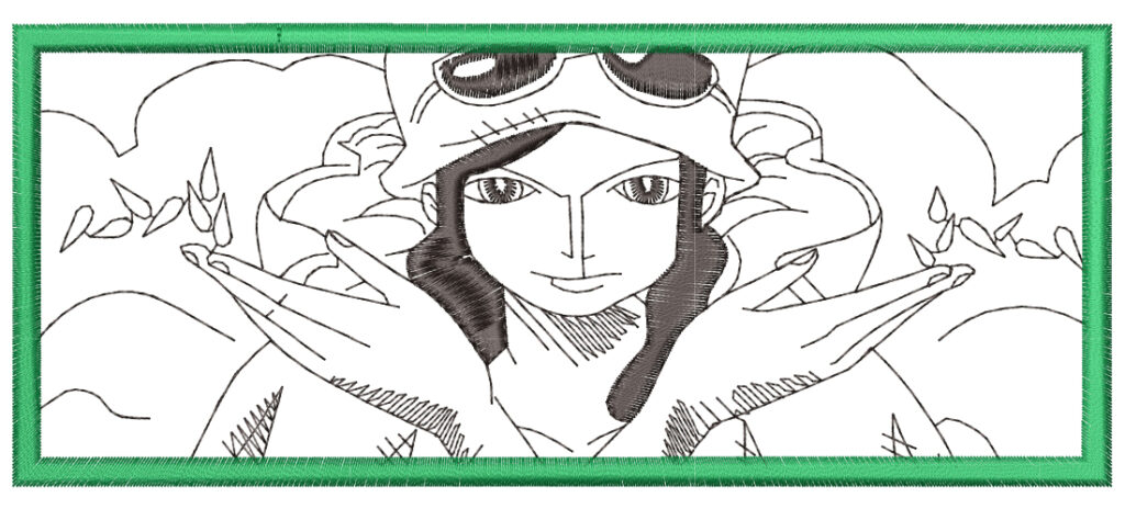 Anime Embroidery Pattern Nico Robin Lineart - A.G.E Store | designs