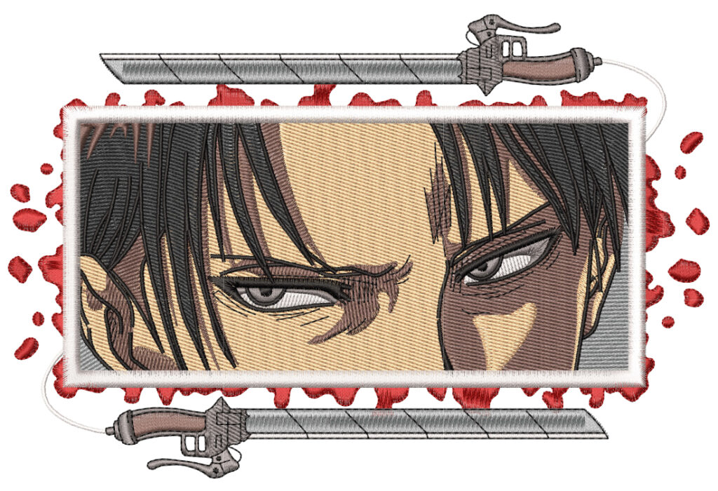 Anime Embroidery Eren Eyes Sword Frame - A.G.E Store | designs patterns