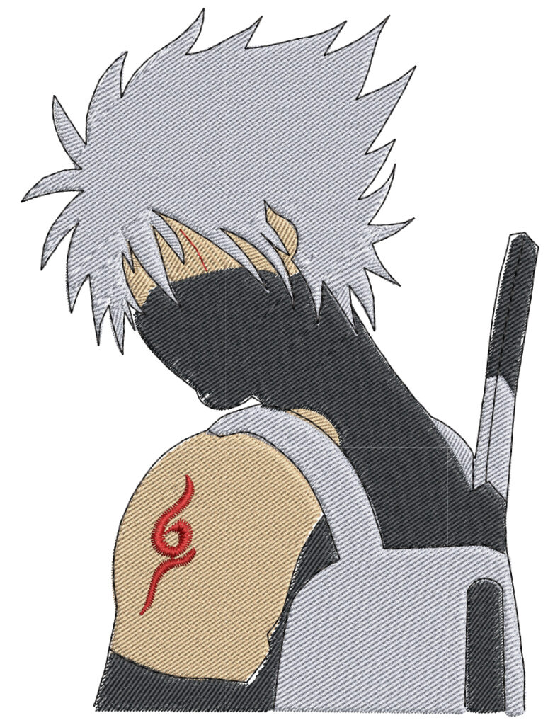 Anime Embroidery Pattern Kakashi Simple Turn A.G.E Store designs