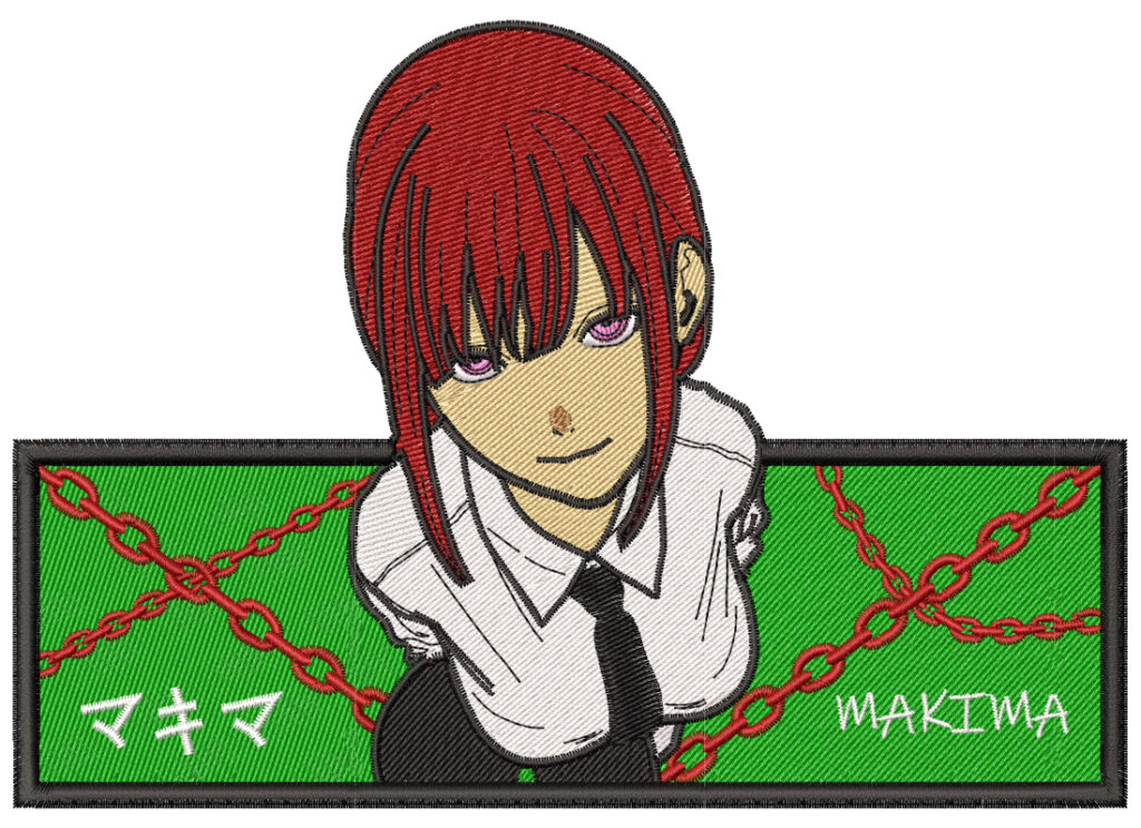 Anime Embroidery Pattern Makima Chained Box - A.G.E Store | designs