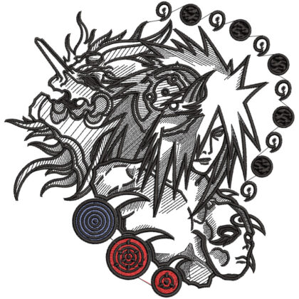 Anime Embroidery Pattern Madara Collage