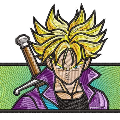 Anime Embroidery Pattern Trunks Scowl