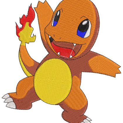 Embroidery Pattern Charmander Dance