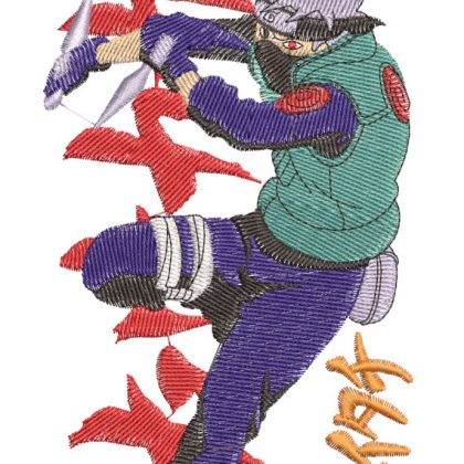 Anime Embroidery Pattern Kakashi Knife Guards