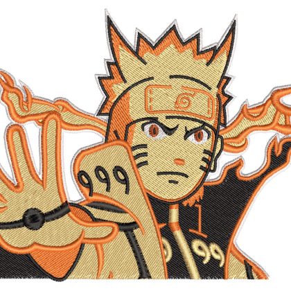 Anime Embroidery Pattern Naruto Kurama