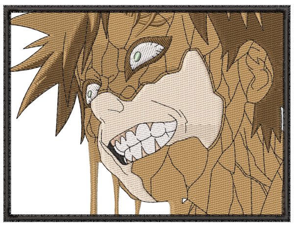 Anime Embroidery Pattern Gaara Face Sand