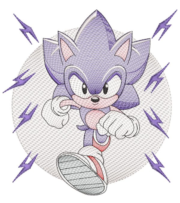 Embroidery Pattern Sonic Electric Charge