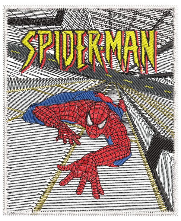 Embroidery Pattern Spiderman Comic