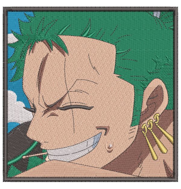 Anime Embroidery Pattern Zoro Profile Smile