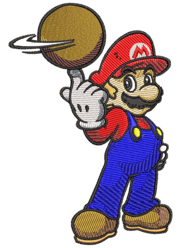 Embroidery Pattern Super Mario Ball Spin