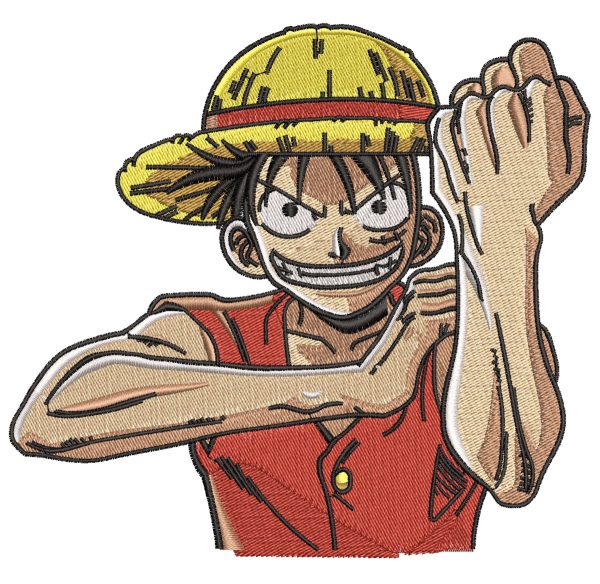 Anime Embroidery Pattern Luffy Blocks