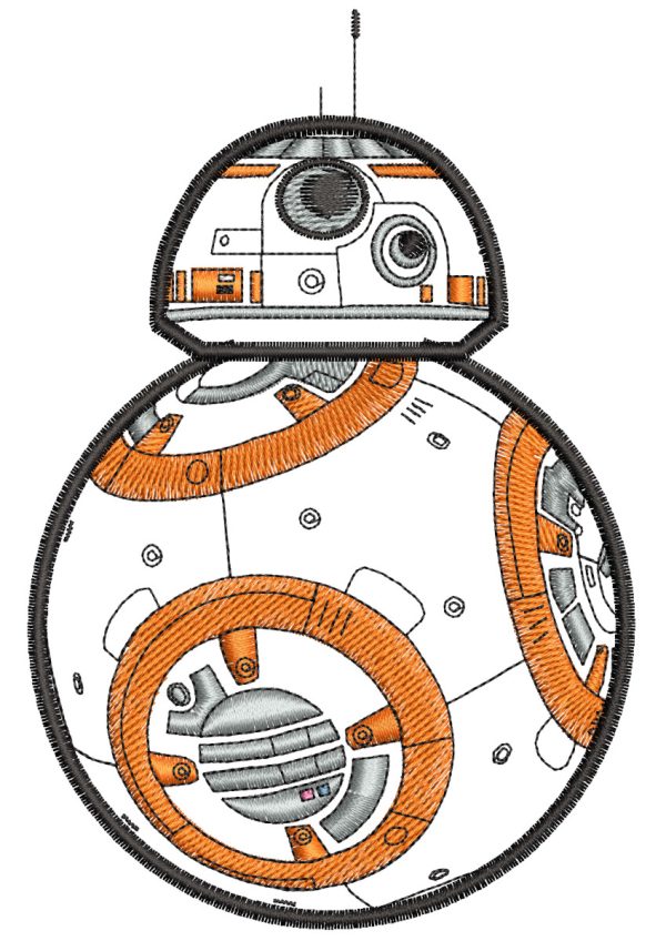 Embroidery Pattern Star Wars BB8 Rolls