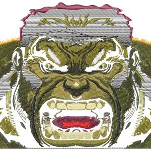 Embroidery Pattern Hulk Fierce Scream