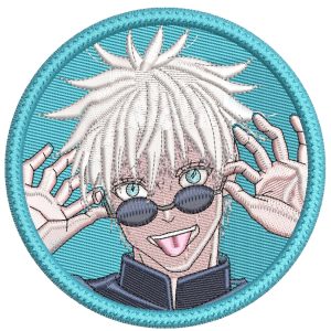Anime Embroidery Pattern Satoru Glasses Mocks