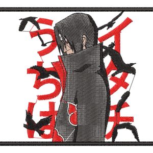 Anime Embroidery Pattern Itachi Crow Flock