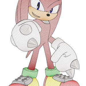 Embroidery Pattern Sonic Knuckles Full Pose