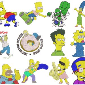 Embroidery Pattern Simpson Bundle Set