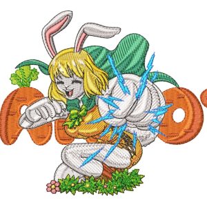 Anime Embroidery Pattern One Piece Carrot Punch