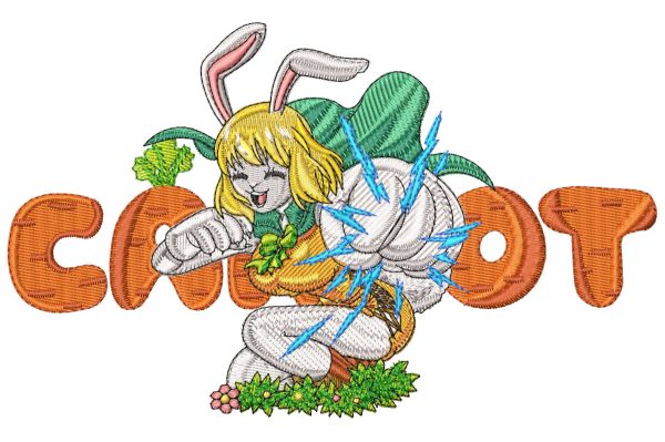 Anime Embroidery Pattern One Piece Carrot Punch