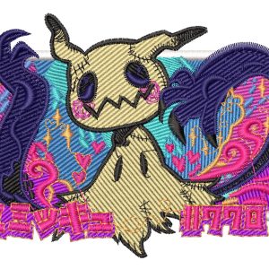 Embroidery Pattern Pokemon Mimikyu Collage